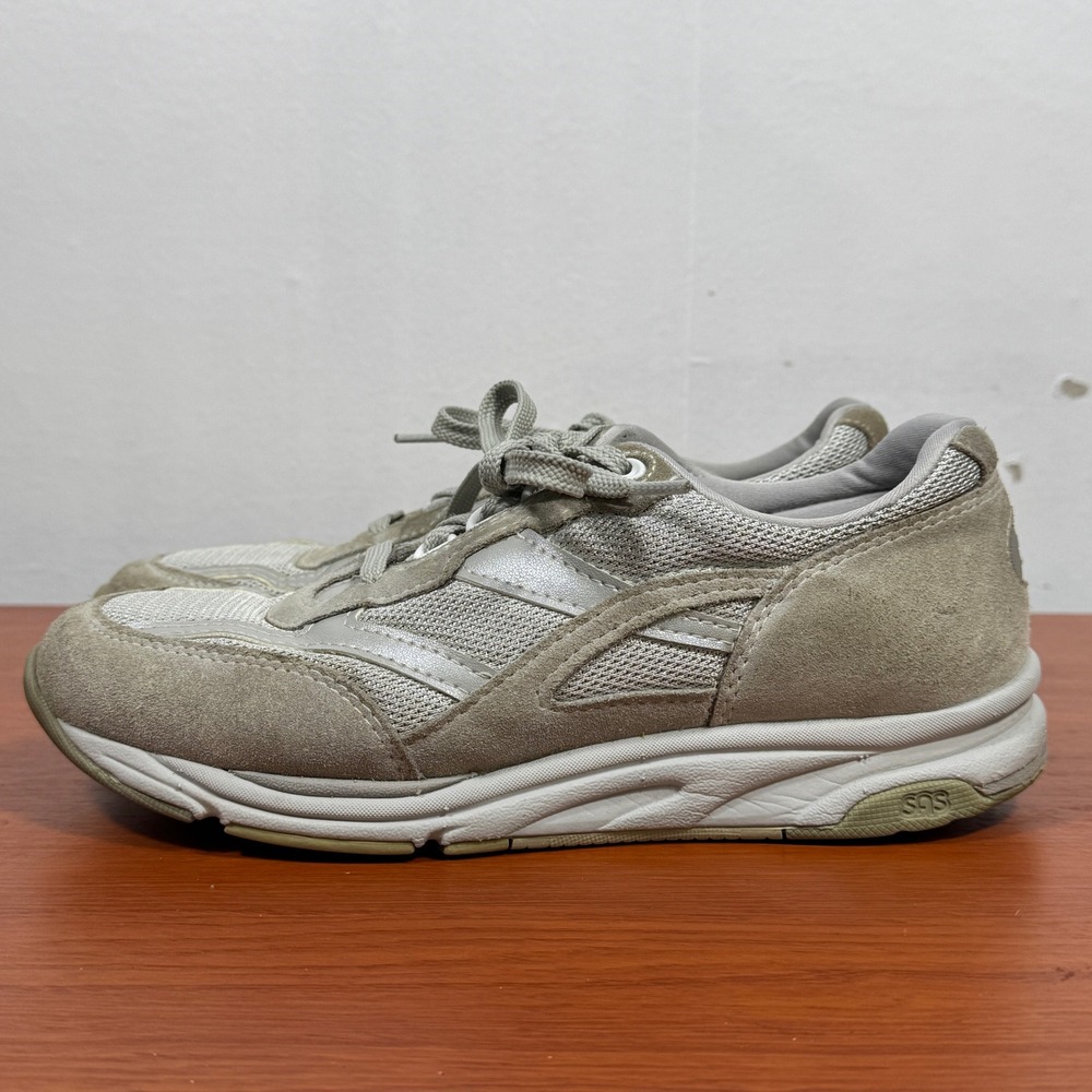 SAS Tour Mesh Suede Walking Sneakers Gray Women's 8.5N Tripad Comfort Athleisure - Picture 2 of 13